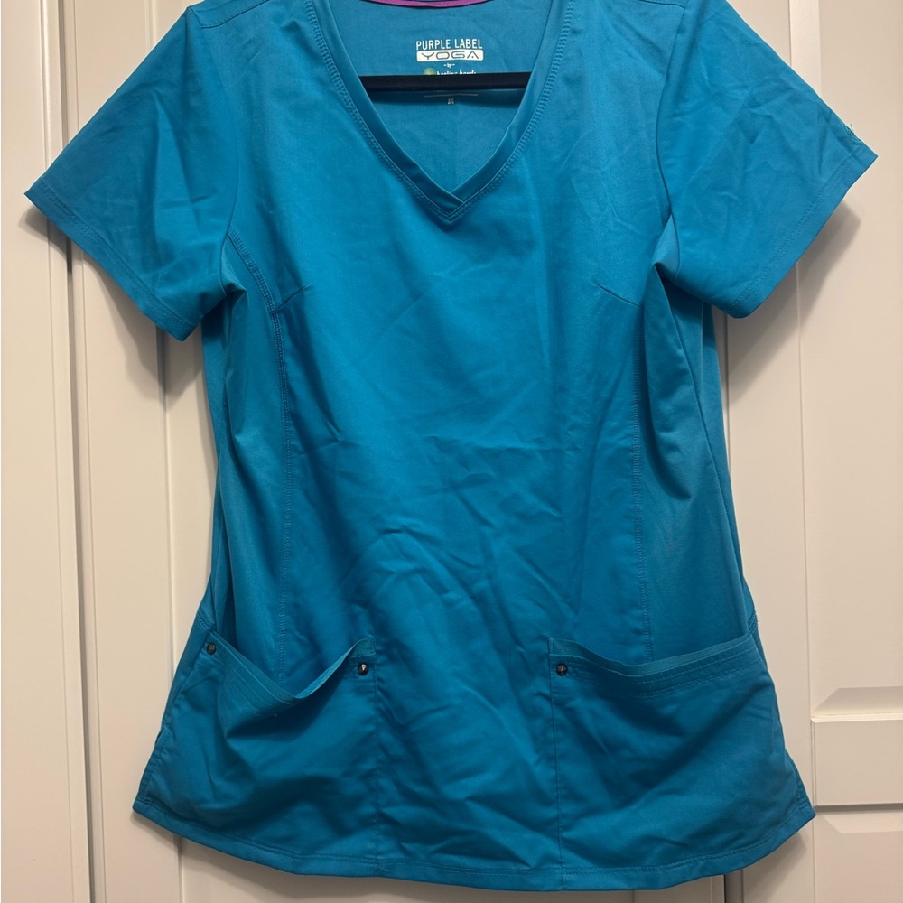Women's Blue Scrub Top